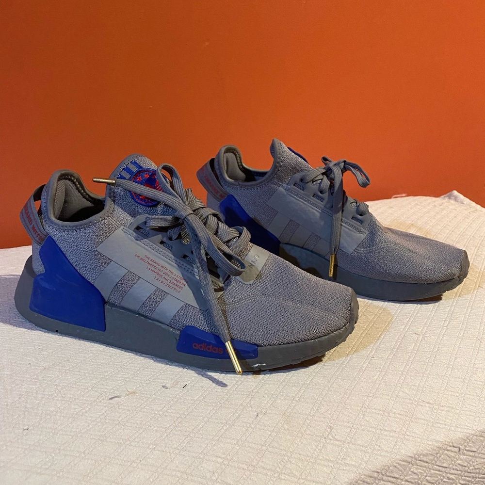 adidas Gray and Blue Men's Sneakers